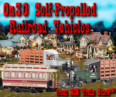 Self-Propelled Railroad Vehicles from BIG Train Store<sup><small>TM</small></sup>